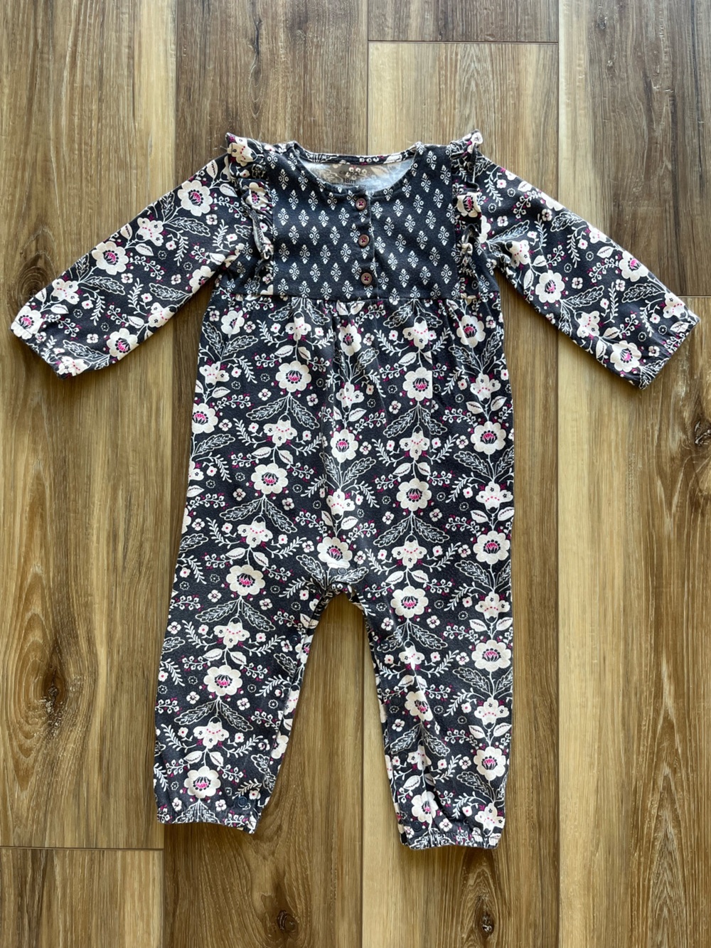Carter’s Baby Girls Floral One-Piece Romper, Size 18 Months
